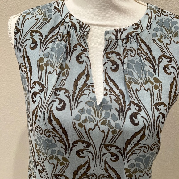 Tory Burch Print Silk Sleeveless Tank Top Size 2 EUC - Picture 6 of 11